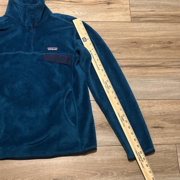 Women's Patagonia Snap T Fleece Jacket SZ Medium Sweater Pullover Blue - Picture 5 of 13
